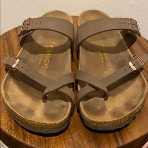 Birkenstock Mayari Birko-Flor Slide Sandal- Brown